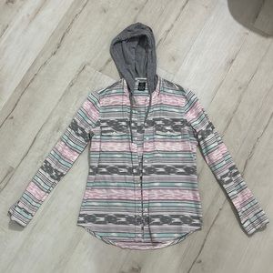 Empire button up with hoodie